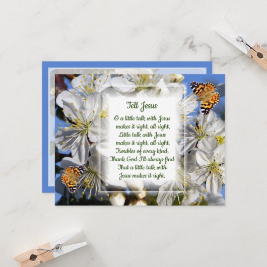 Zeg het tegen Jezus!  Kaart (Voorkant / Achterkant in situ)