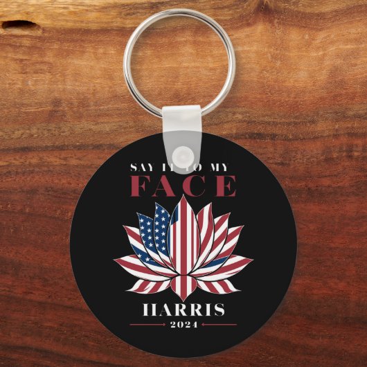 Zeg het tegen mijn gezicht Kamala Harris 2024 USA  Sleutelhanger (Voorkant)