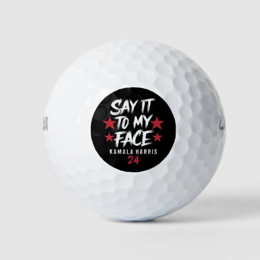 Zeg het tegen mijn gezicht Kamala Harris Golfballen (Voorkant)