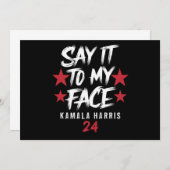 Zeg het tegen mijn gezicht Kamala Harris Kaart (Voorkant / Achterkant)