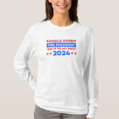 Zeg het tegen mijn gezicht Kamala Harris voor Pres T-shirt (Voorkant)