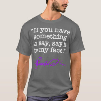 Zeg het tegen mijn gezicht Kamala PAARSE handteken T-shirt