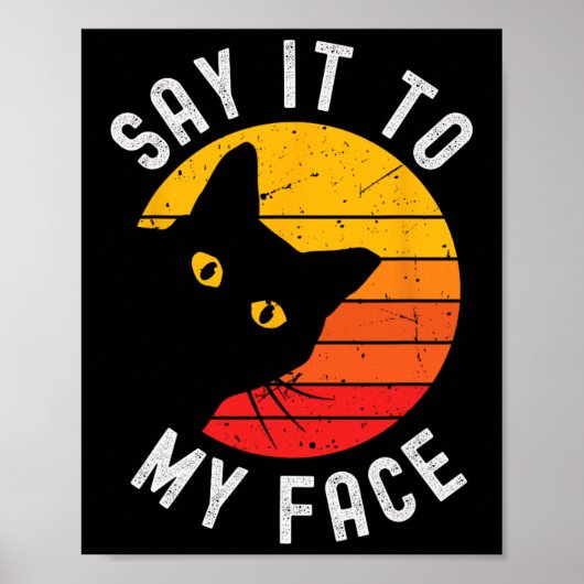 Zeg het tegen mijn gezicht kat voor Kamala Poster (Voorkant)