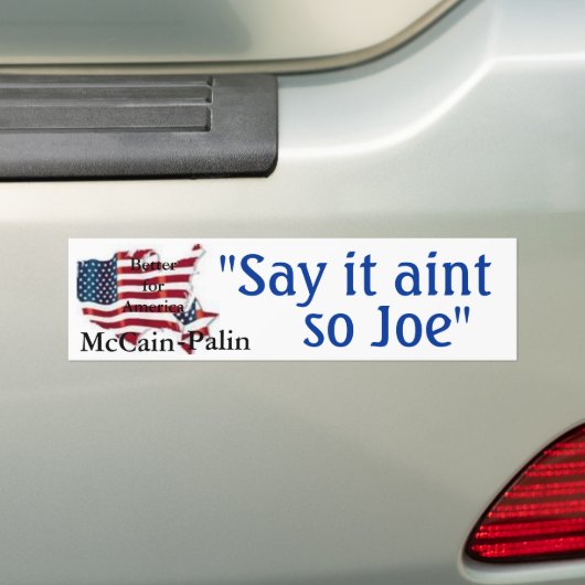 "Zeg het zo kwaad als Joe" bumpersticker (Op auto)
