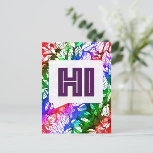 Zeg Hi Briefkaart (Staand voorkant)