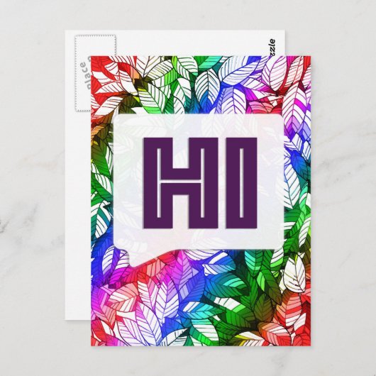 Zeg Hi Briefkaart (Voorkant / Achterkant)