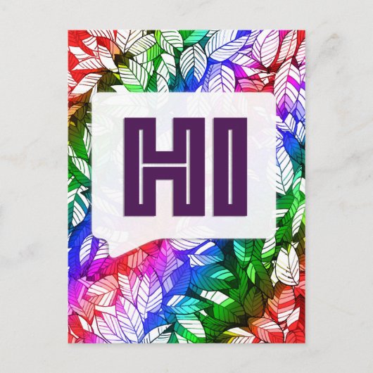 Zeg Hi Briefkaart (Voorkant)