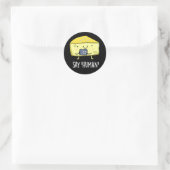 Zeg Human Funny Photographer Cheese Dark BG Ronde Sticker (Tas)