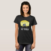 Zeg Human Funny Photographer Cheese Dark BG T-shirt (Voorkant volledig)