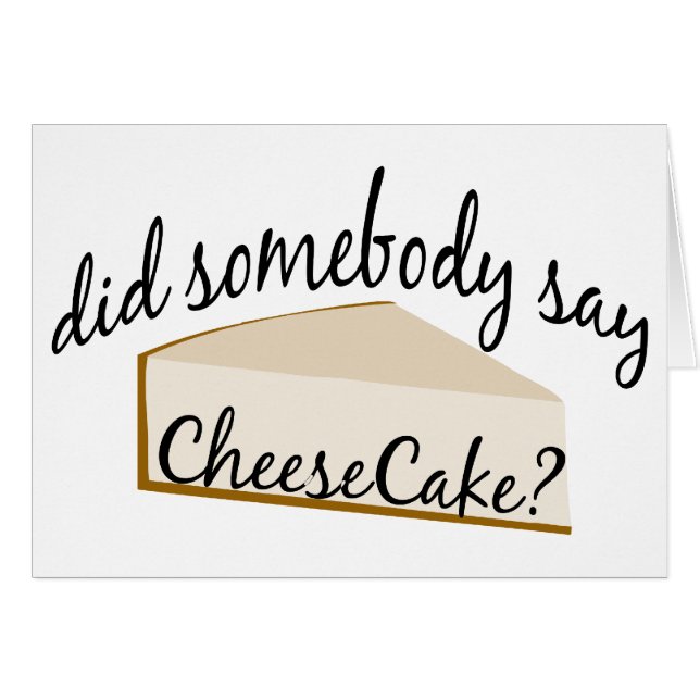 Zeg iemand Cheesecake? (Voorkant Horizontaal)