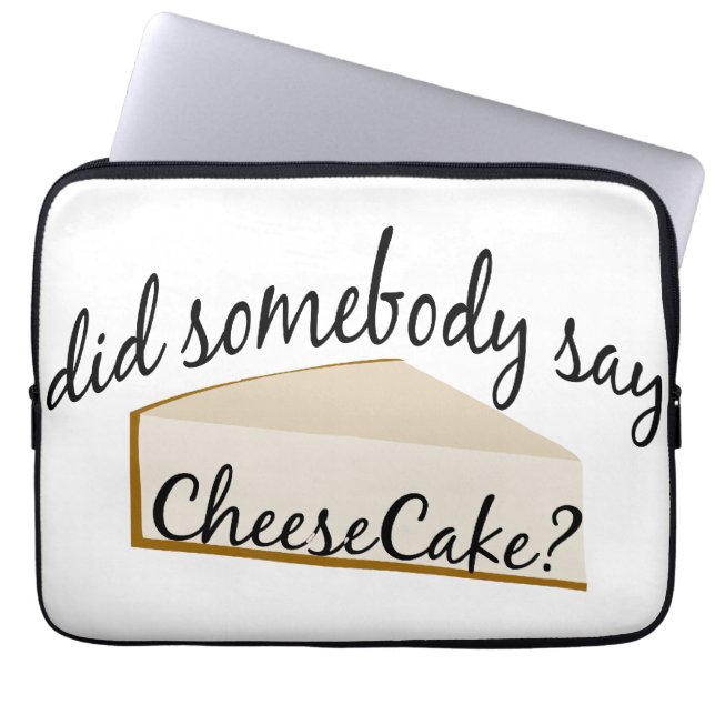 Zeg iemand Cheesecake? Laptop Sleeve (Voorkant)