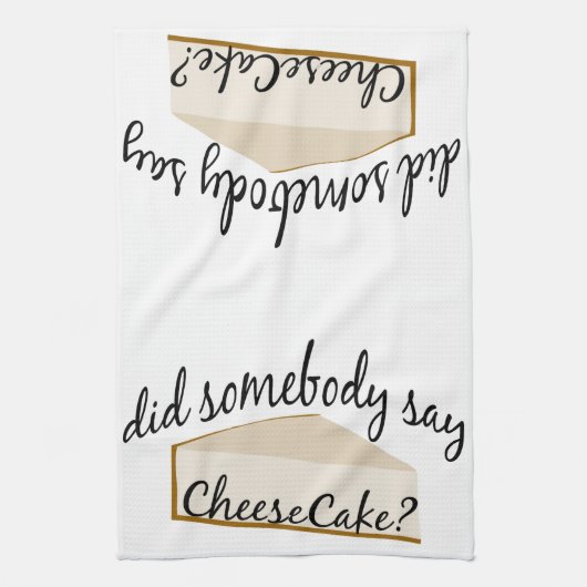 Zeg iemand Cheesecake? Theedoek (Verticaal)