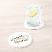 Zeg iemand Cheesecake? Zandsteen Onderzetter (Zijkant)