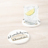 Zeg iemand Cheesecake? Zandsteen Onderzetter (Zijkant)