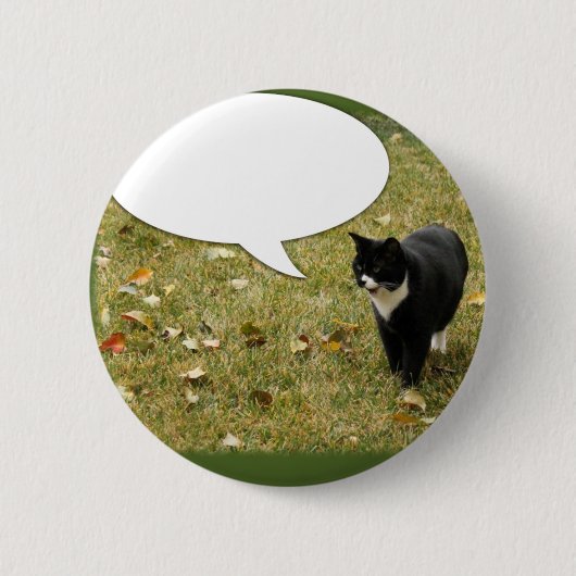 Zeg iets Kat Ronde Button 5,7 Cm (Voorkant)