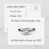 Zeg ja aankondigingskaart (Voorkant / Achterkant)