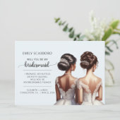 Zeg ja Afro-Amerikaanse bruidsmeisje voorstel Kaart (Staand voorkant)