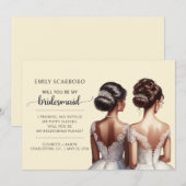 Zeg ja Afro-Amerikaanse bruidsmeisje voorstel Kaart (Voorkant / Achterkant)