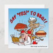 ZEG JA OP BK! Uitnodiging BBQ (Voorkant / Achterkant)