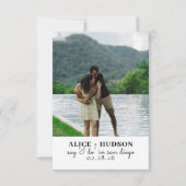 Zeg Ja Simpele Bruiloft Save The Date (Voorkant)