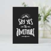 Zeg ja tegen avontuurlijk kamperen - Hike Gifts RSVP Kaartje (Staand voorkant)