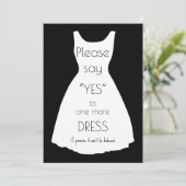 Zeg ja tegen bruidsmeisje jurk voorstel kaart (Staand voorkant)