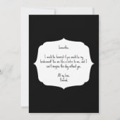 Zeg ja tegen bruidsmeisje jurk voorstel kaart (Achterkant)