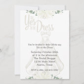 Zeg ja tegen de bruidsjurk kaart (Voorkant)