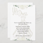 Zeg ja tegen de bruidsjurk kaart (Voorkant / Achterkant)