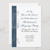 Zeg ja tegen de jurk bruidsmeisje Shopping Party Kaart (Voorkant / Achterkant)