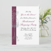 Zeg ja tegen de jurk bruidsmeisje Shopping Party Kaart (Staand voorkant)