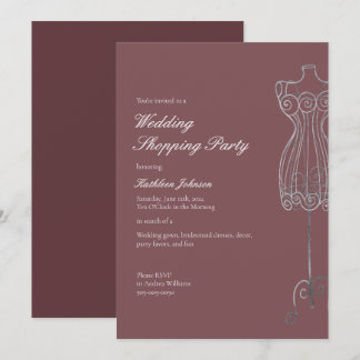 Zeg ja tegen de jurk bruidsmeisje Shopping Party Kaart