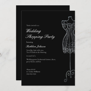 Zeg ja tegen de jurk bruidsmeisje Shopping Party Kaart