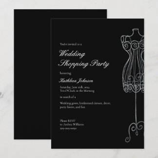 Zeg ja tegen de jurk bruidsmeisje Shopping Party Kaart