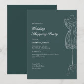 Zeg ja tegen de jurk bruidsmeisje Shopping Party Kaart (Voorkant / Achterkant)