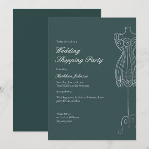 Zeg ja tegen de jurk bruidsmeisje Shopping Party Kaart