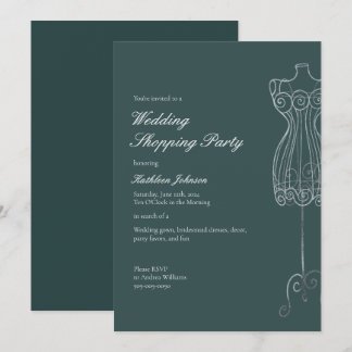 Zeg ja tegen de jurk bruidsmeisje Shopping Party Kaart