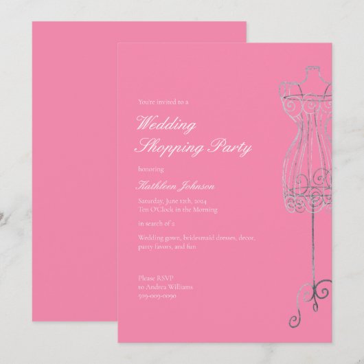 Zeg ja tegen de jurk bruidsmeisje winkelparty kaart (Voorkant / Achterkant)