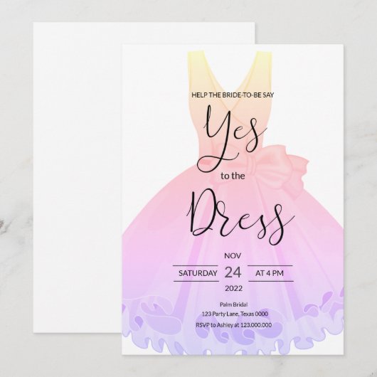 Zeg ja tegen de uitnodiging van de pers (Voorkant / Achterkant)