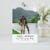 Zeg Ja Tegen Eenvoudig Huwelijk Save The Date (Staand voorkant)