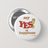 Zeg ja tegen Geluksbadge Ronde Button 5,7 Cm (Voorkant /achterkant)