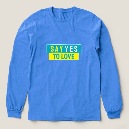 Zeg Ja Tegen Liefde Grafisch Tri-Blend Shirt (Voorkant)