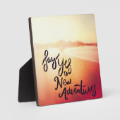 Zeg ja tegen nieuwe avonturen fotoplaat (Voorkant)