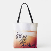 Zeg ja tegen nieuwe avonturen tote bag (Achterkant)