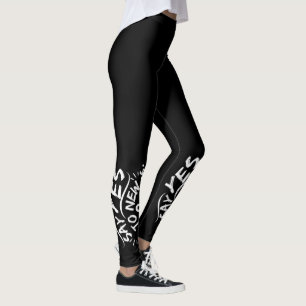 Zeg Ja Tegen Nieuwe Ervaringen (Witte Tekst) Leggings