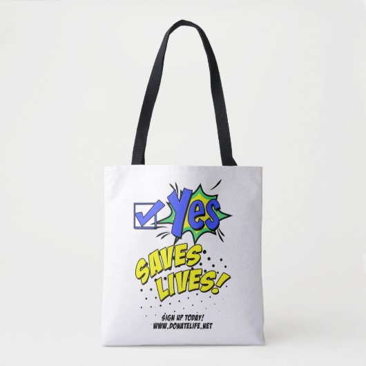 Zeg JA tegen orgaandonatie Tote Bag (Voorkant)