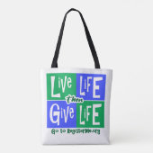 Zeg JA tegen orgaandonatie Tote Bag (Achterkant)