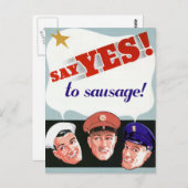 Zeg ja tegen worst briefkaart (Voorkant / Achterkant)