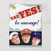 Zeg ja tegen worst briefkaart (Voorkant)