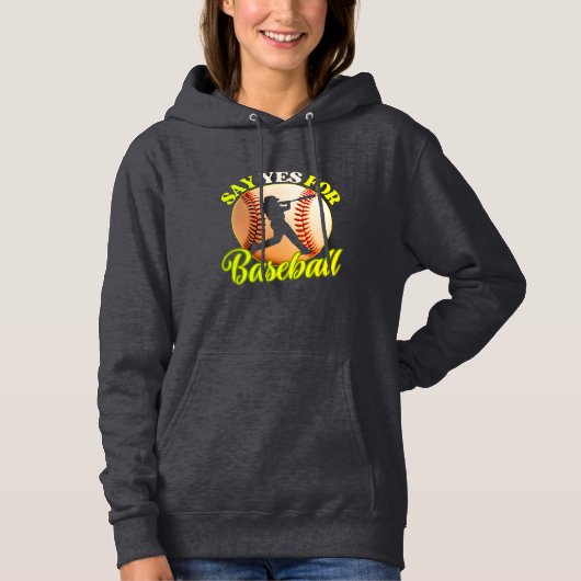 zeg ja voor honkbal hoodie (Voorkant)